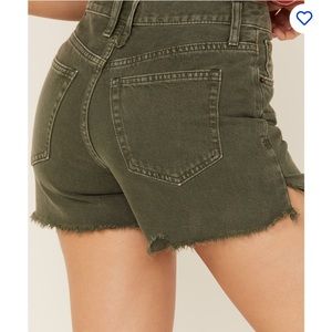 We the free denim shorts in olive green NEVER WORN
